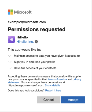 Accept HiHello permission requests