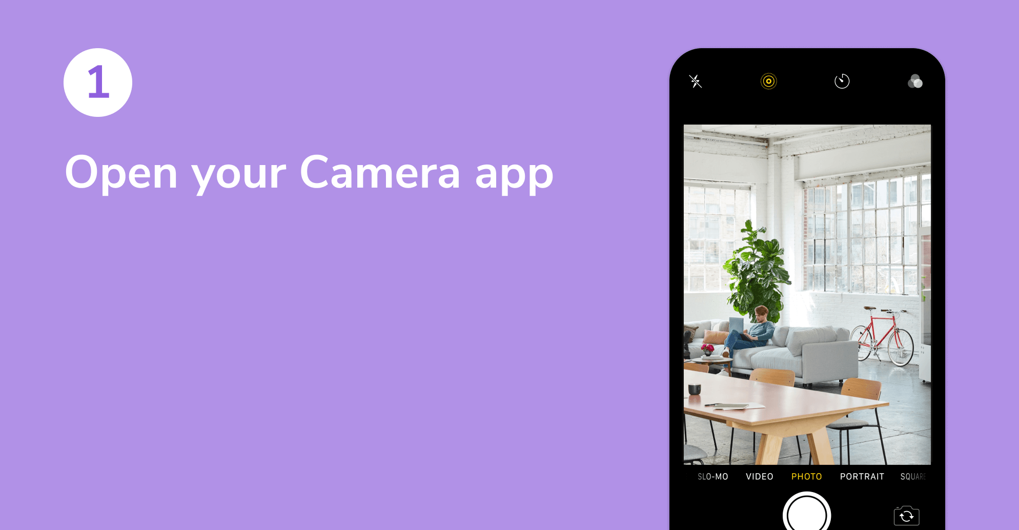 Screenshot of an open Camera app
