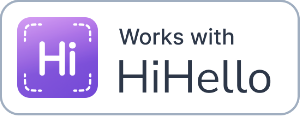 Works with HiHello certification badge